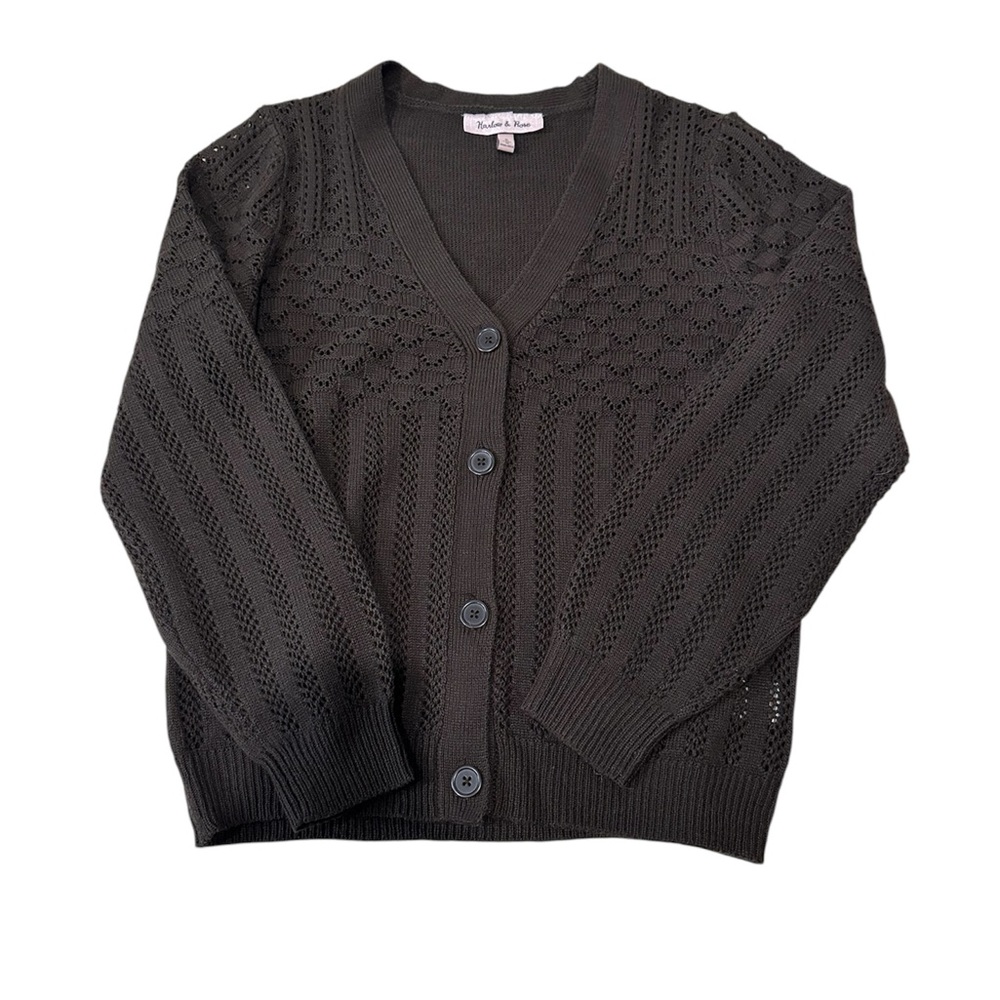 Harlow and Rose Brown Buttoned Cardigan Size Small